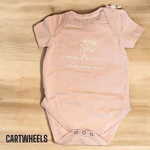 Cartwheels Pink Infant Girls Snap Closure Cotton T Shirt Nature Lovers Design
